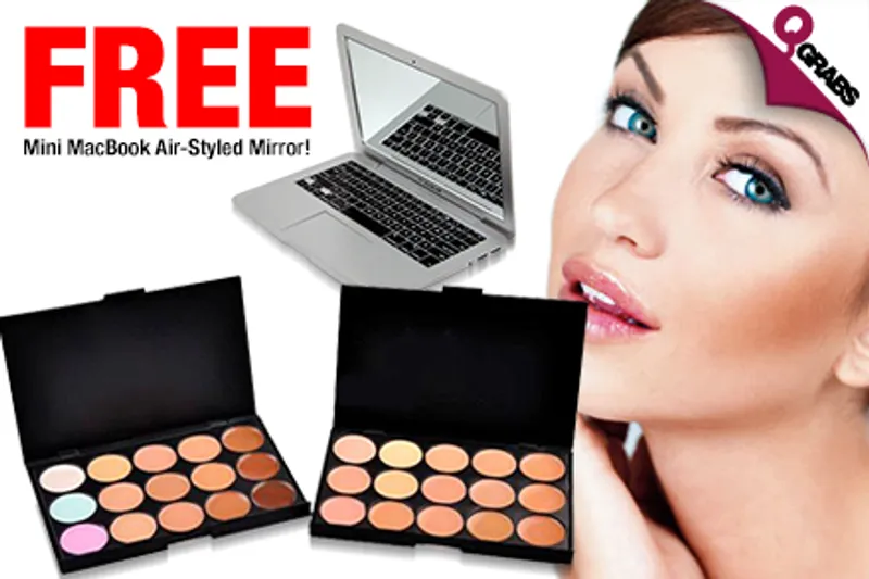 From QR39 Grab a 15-Shade Face Contouring Makeup Palette - Each Comes with a FREE Mini MacBook Air-Styled Mirror! (Up to QR160 Value)